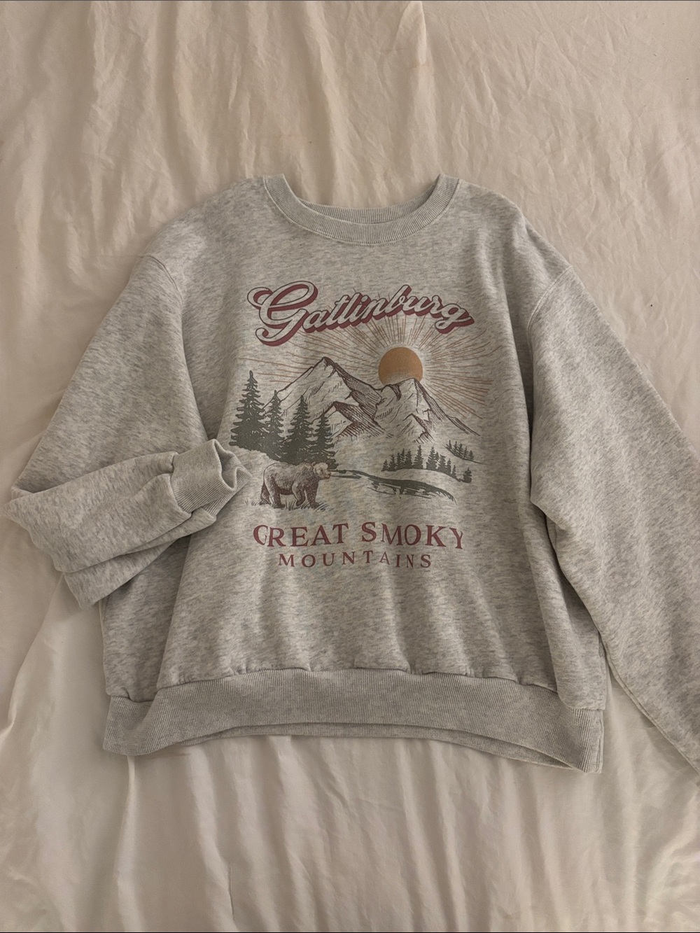 Hollister Light Gray Crewneck Sweatshirt